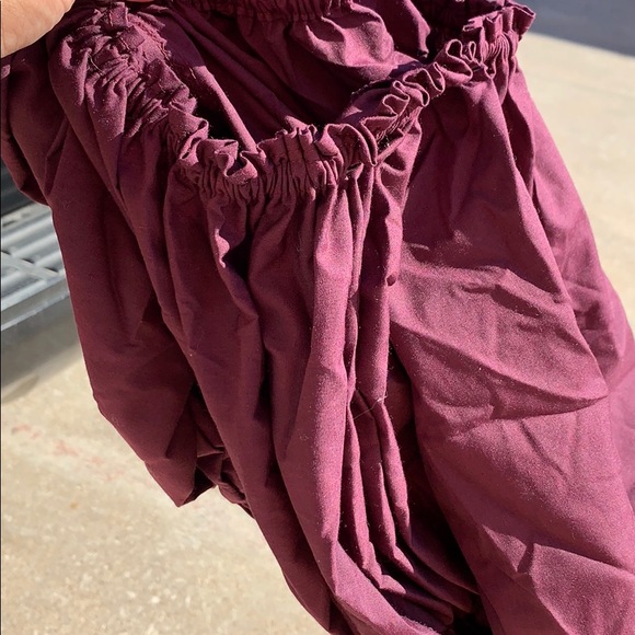 Purple off the shoulder peasant top - Picture 3 of 3